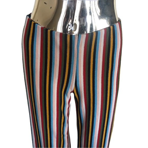Multicolor Striped Wide Leg Pants Size S - Picture 3 of 7